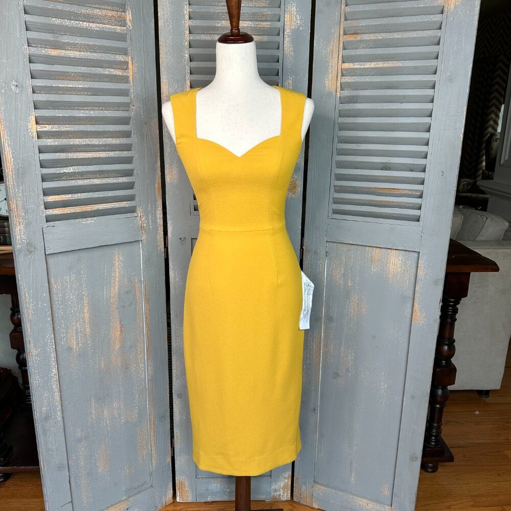 Dress The Population Elle Dress Marigold Sz XS NWT - Picture 3 of 16